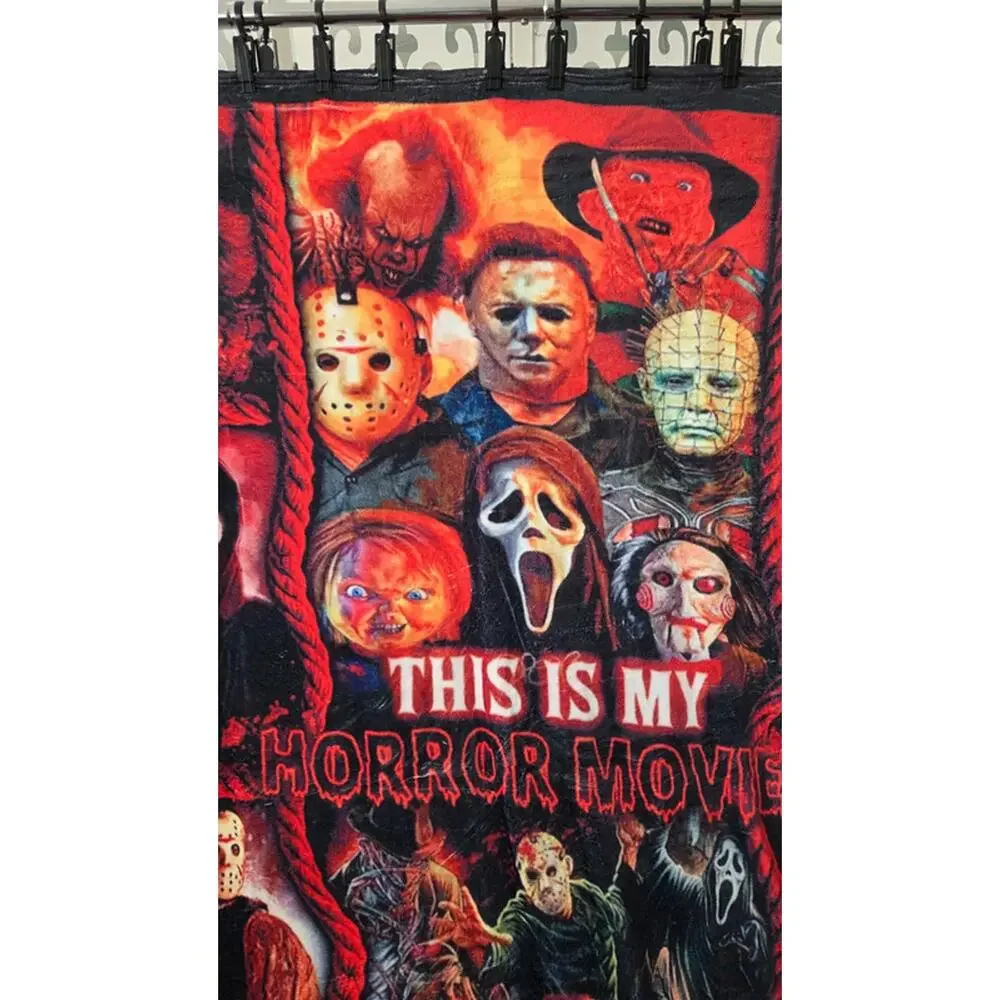 My Horror Movie Watching Blanket 60x80 Jason Michael Myers Freddy Chucky NWOT